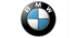 Rundes BMW-Logo mit schwarzen Rändern, weißen Buchstaben und blau-weißen Vierteln im Zentrum.