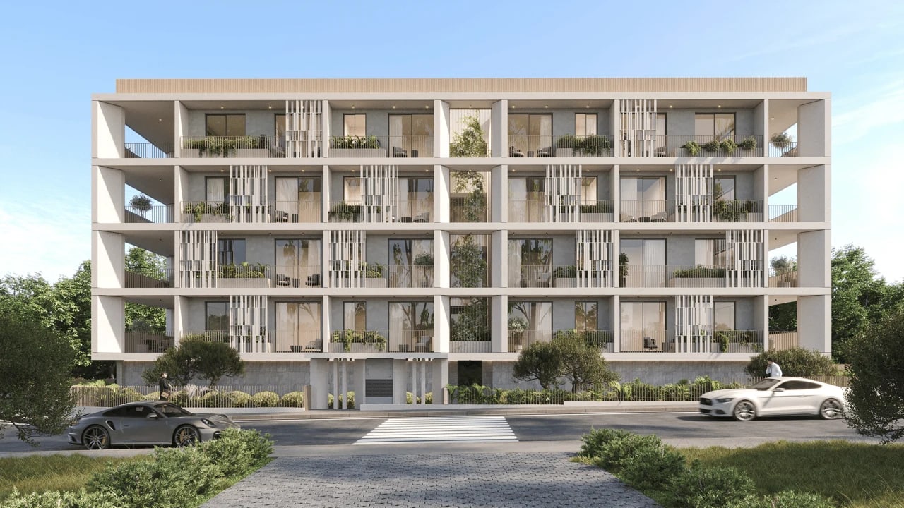 Visualisierung eines Neubauprojekts mit Luxuswohnungen in Paphos