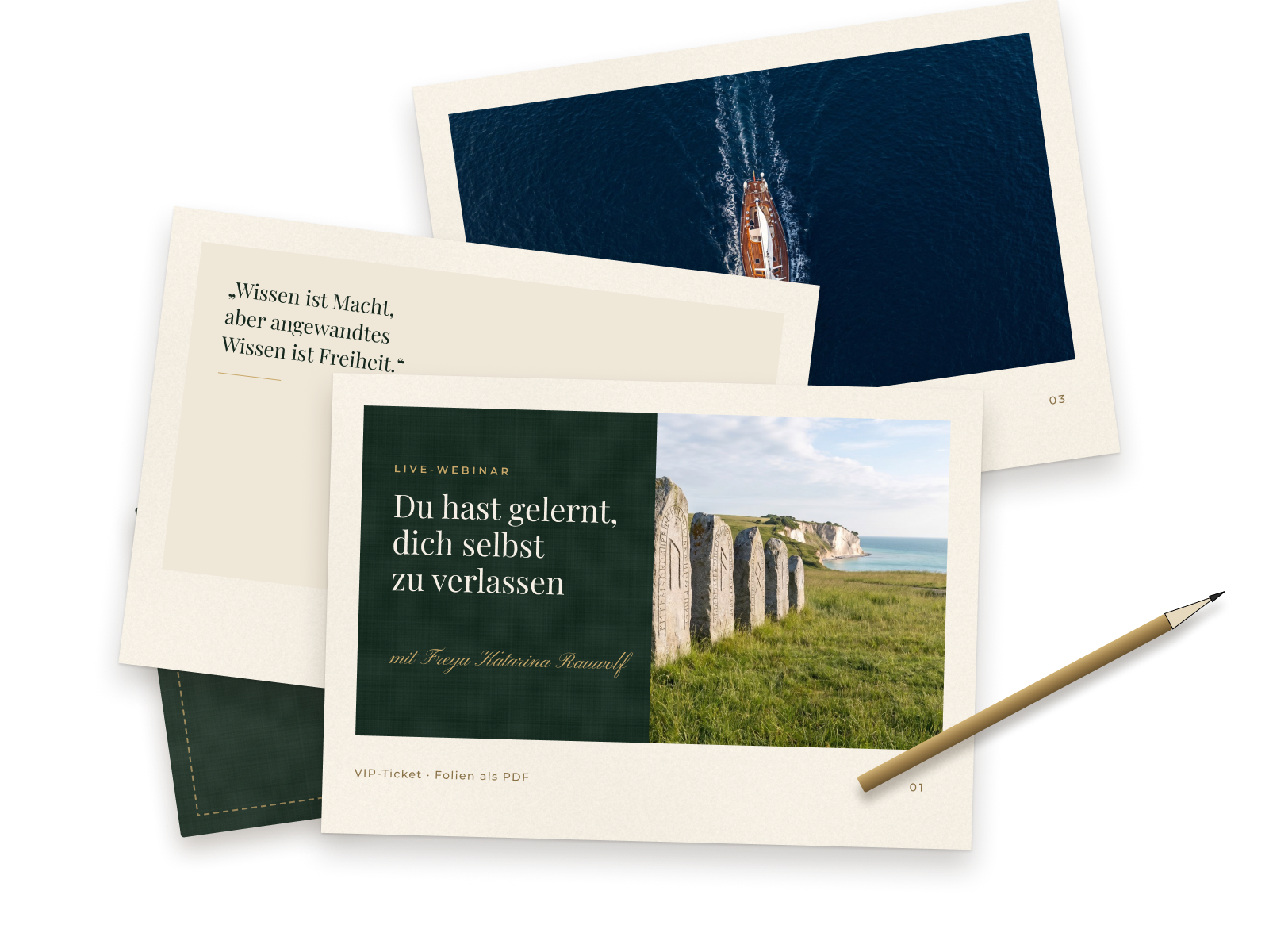 Ausgedruckte Folien des Webinars