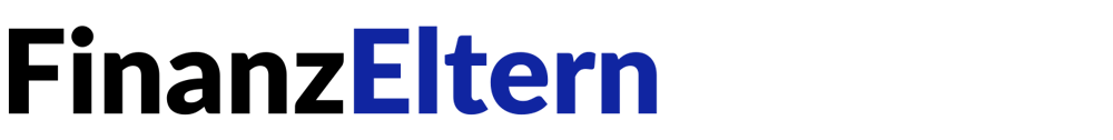 Schriftzug FinanzEltern in schwarz und blau