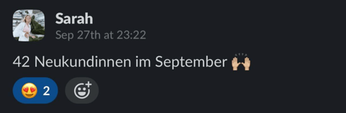 42 Neukundinnen im September