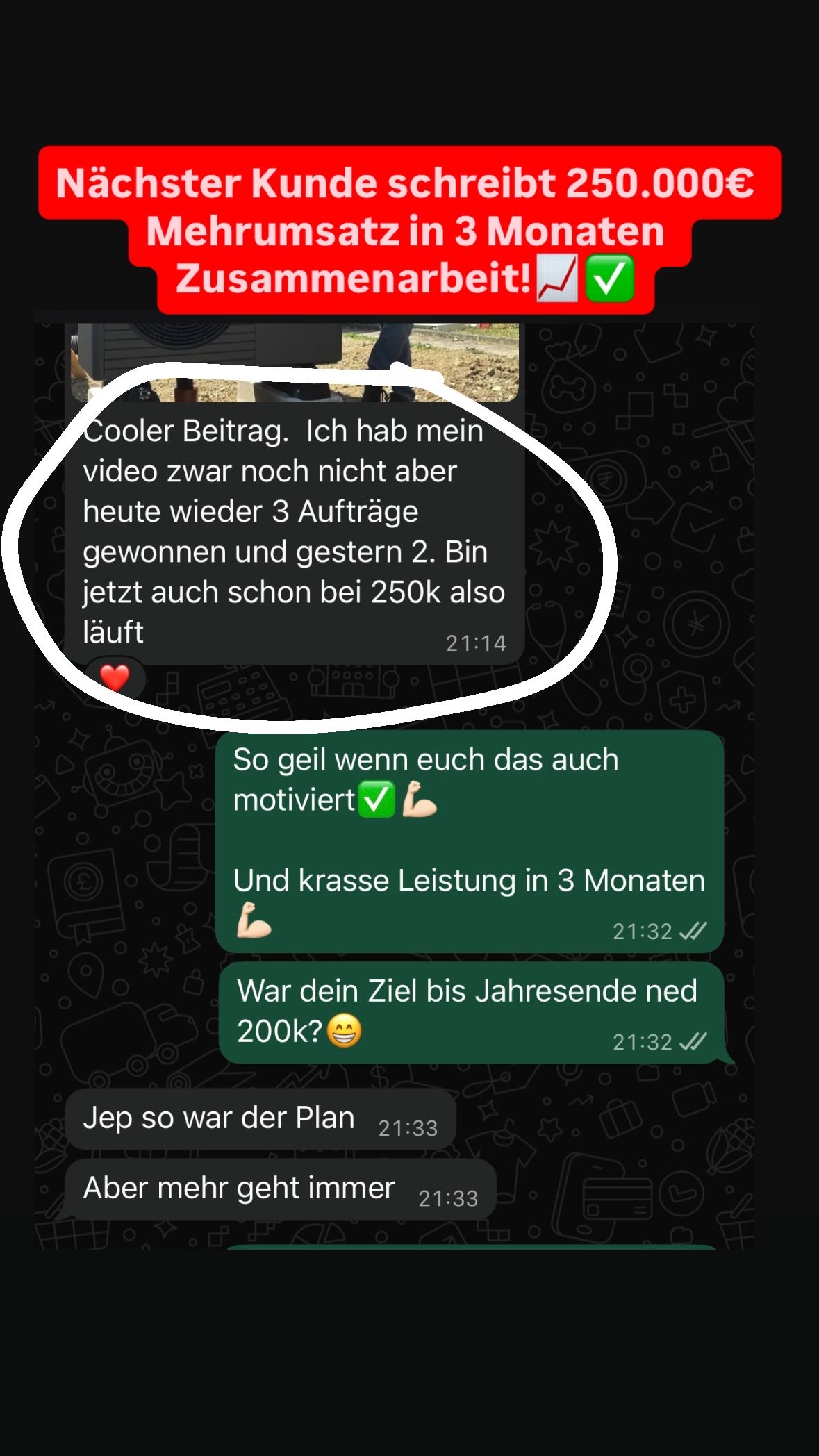 Kundenergebnis Screenshot