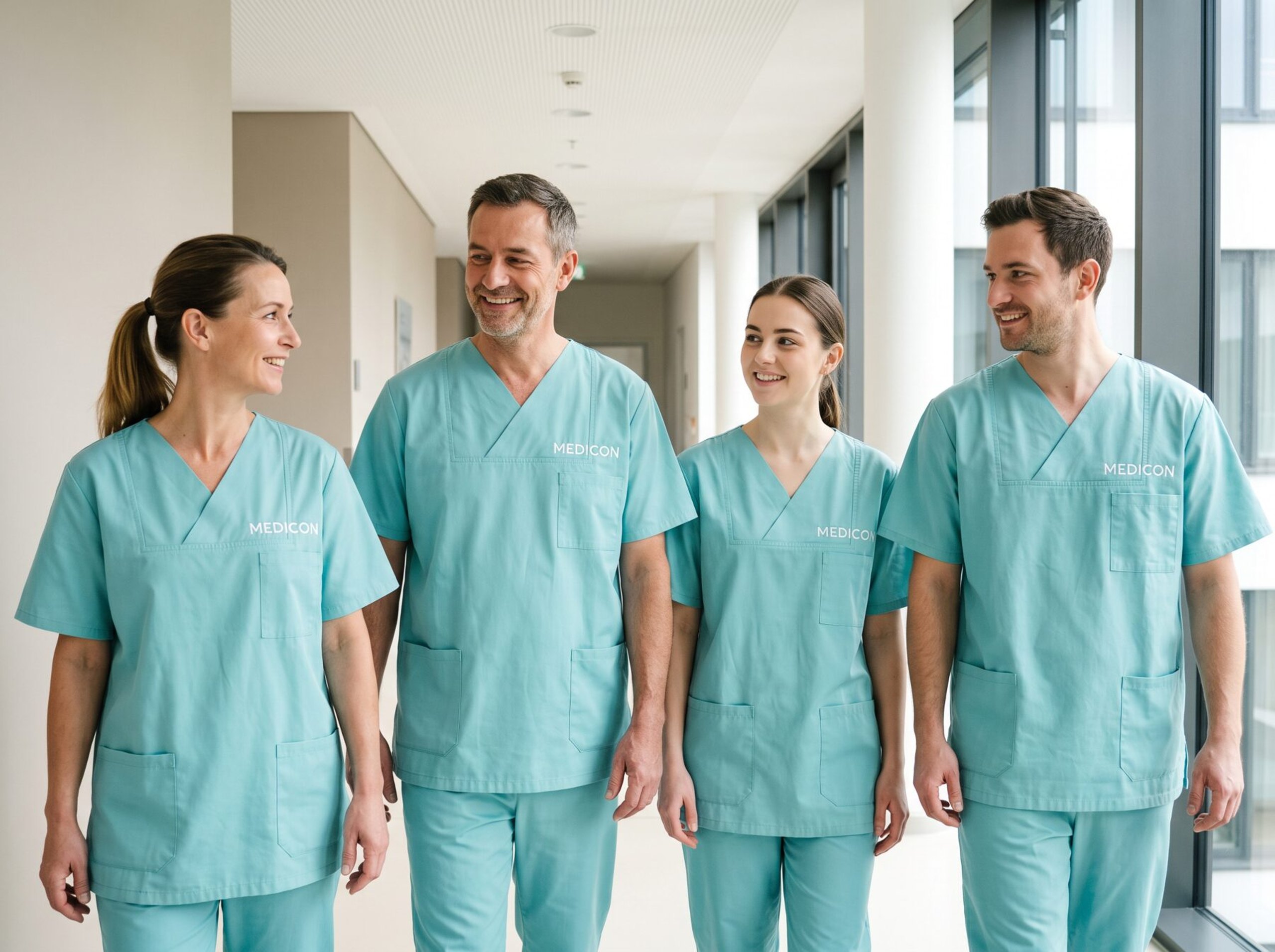 Medicon-Team im Klinikflur