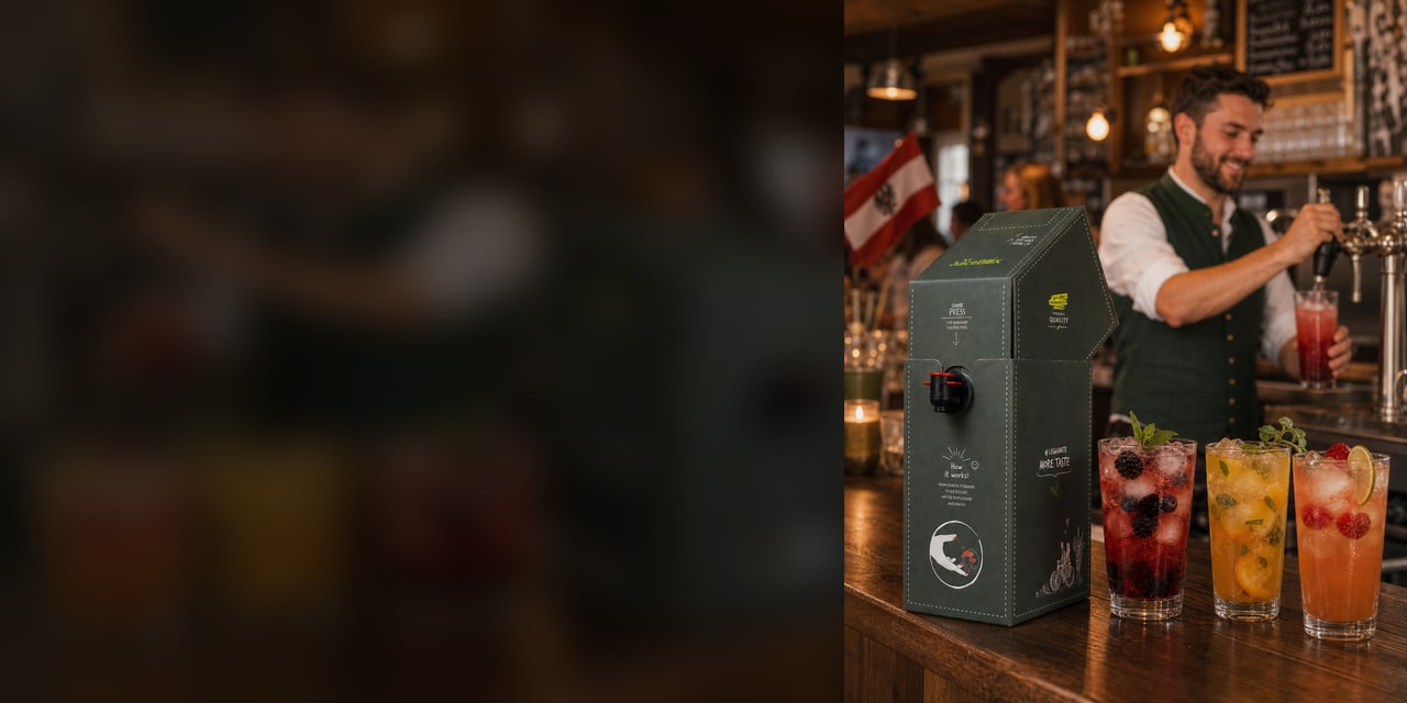 JuiceBox Box und Signature-Drinks in der Gastronomie