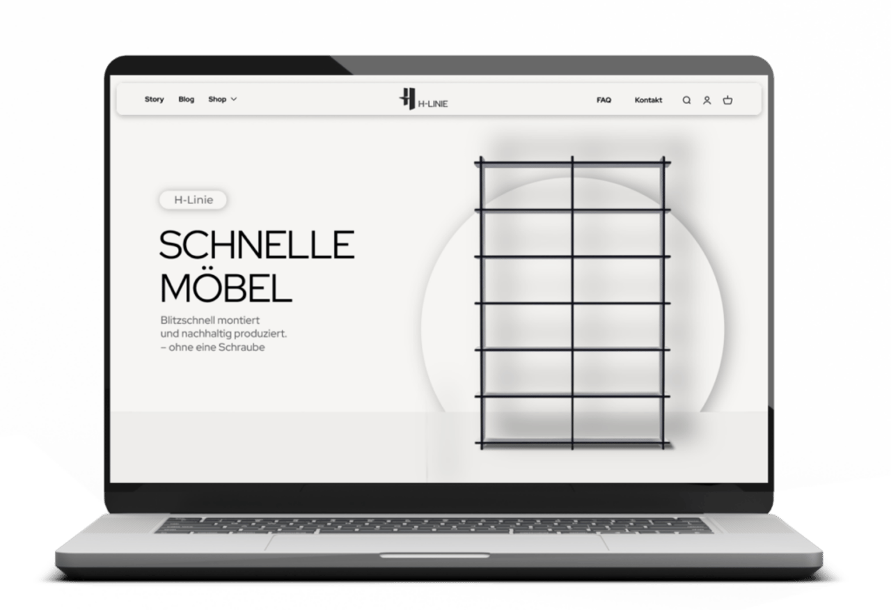 Website Mockup H-Linie