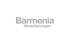 Graues Barmenia Versicherungen Logo auf weißem Hintergrund.
