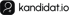 Logo von kandidat.io mit einem stilisierten Fragezeichen-Symbol und dem Text "kandidat.io".
