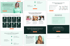 Drei Screenshots einer Website für Gesundheitscoaching mit Text, Bildern von gesunden Lebensmitteln und lächelnden Frauen.