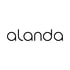 Schwarzes Alanda-Logo auf weißem Hintergrund.