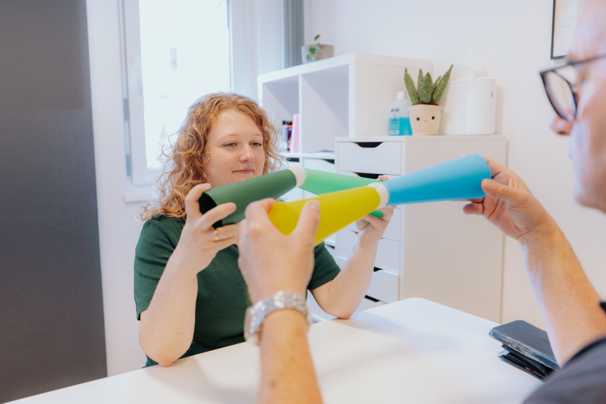 Ergotherapeutische Behandlung in der Praxis Teamwork