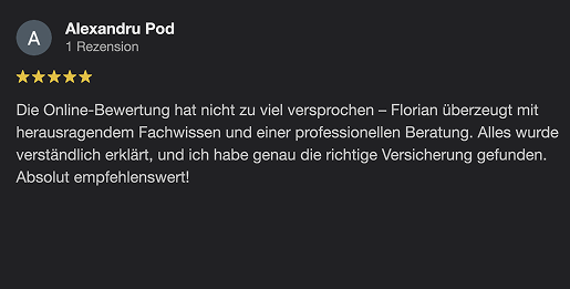 Kundenrezension von Alexandru Pod, 5 Sterne: "Die Online-Bewertung hat nicht zu viel versprochen..."