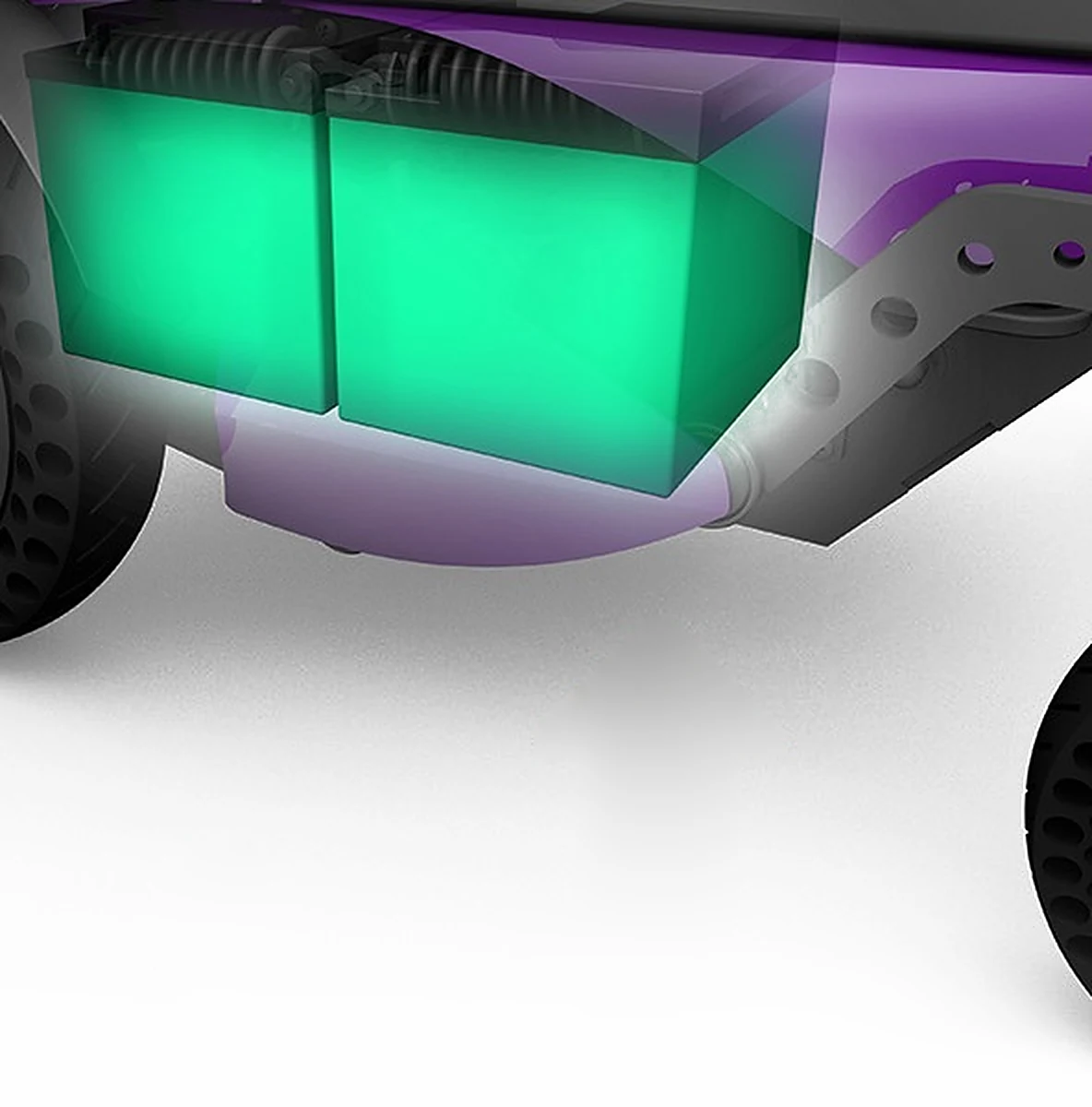 Zwei Lithium-Akkus im Unterbau des RP1 BIONIC