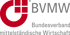 Logo des BVMW: rotes, stilisiertes Quadrat und "C", grauer Text "BVMW Bundesverband mittelständische Wirtschaft".