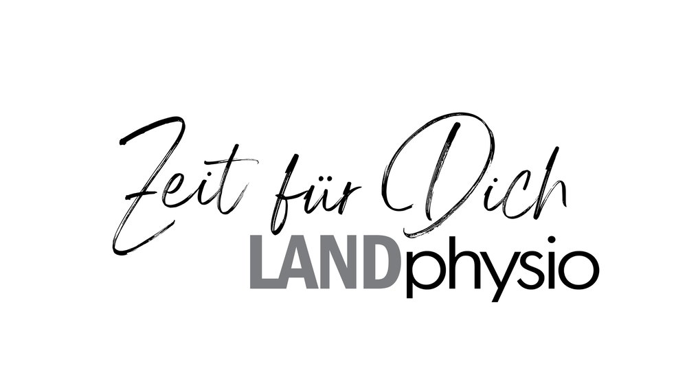 Logo von LANDphysio mit Slogan "Zeit für Dich".