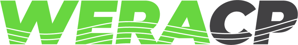 Logotipo de WERACP con una "S" verde en forma de camino a la izquierda, y las letras "WERA" en negro, "CP" en verde.