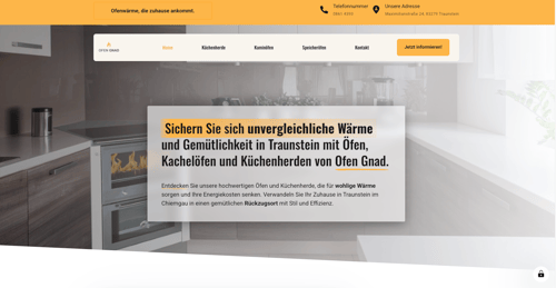 Webdesign-Referenz: Ofen Gnad – Website für Ofensetzer