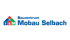 Logo: i & M Bauzentrum Mobau Selbach mit Haus-Symbol in Rot, Grün und Blau auf grünem Hintergrund.