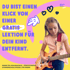 Young girl playing an electric guitar, with text "DU BIST EINEN KLICK VON EINER GRATIS LEKTION FÜR DEIN KIND ENTFERNT."