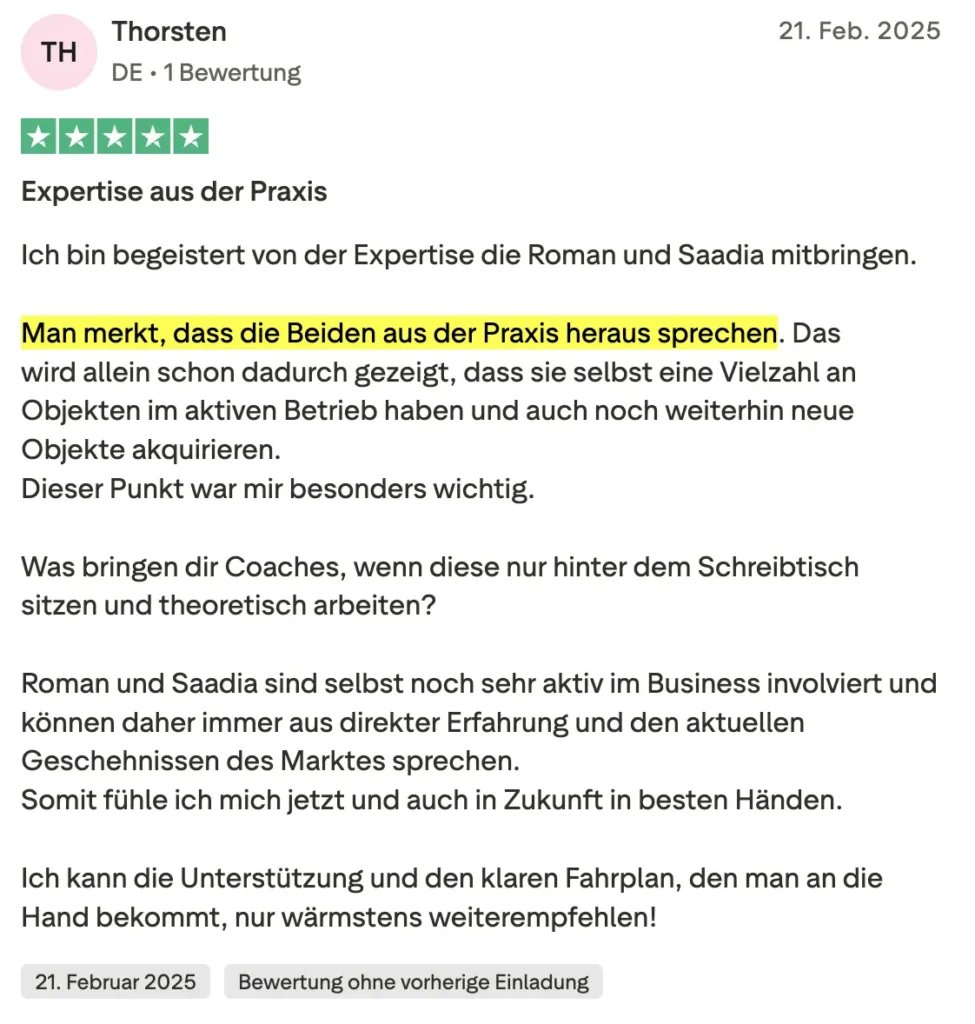 Kundenbewertung