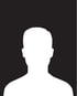 Weiße Silhouette einer männlichen Person vor schwarzem Hintergrund als Profilbild-Platzhalter.