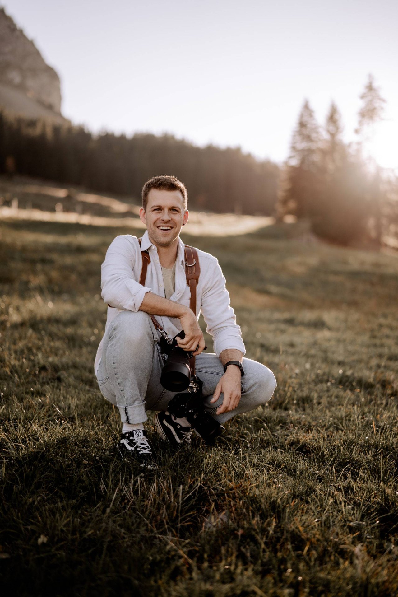 Pädi fotografiert bei einem Kunden vor Ort
