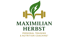 Logo: Grüne Pflanze mit Blitz, zwei goldene Hantelscheiben, Text "MAXIMILIAN HERBST PERSONAL TRAINING & NUTRITION COACHING".