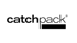 Catchpack-Logo mit schwarzem Text auf dunkelgrünem Hintergrund.