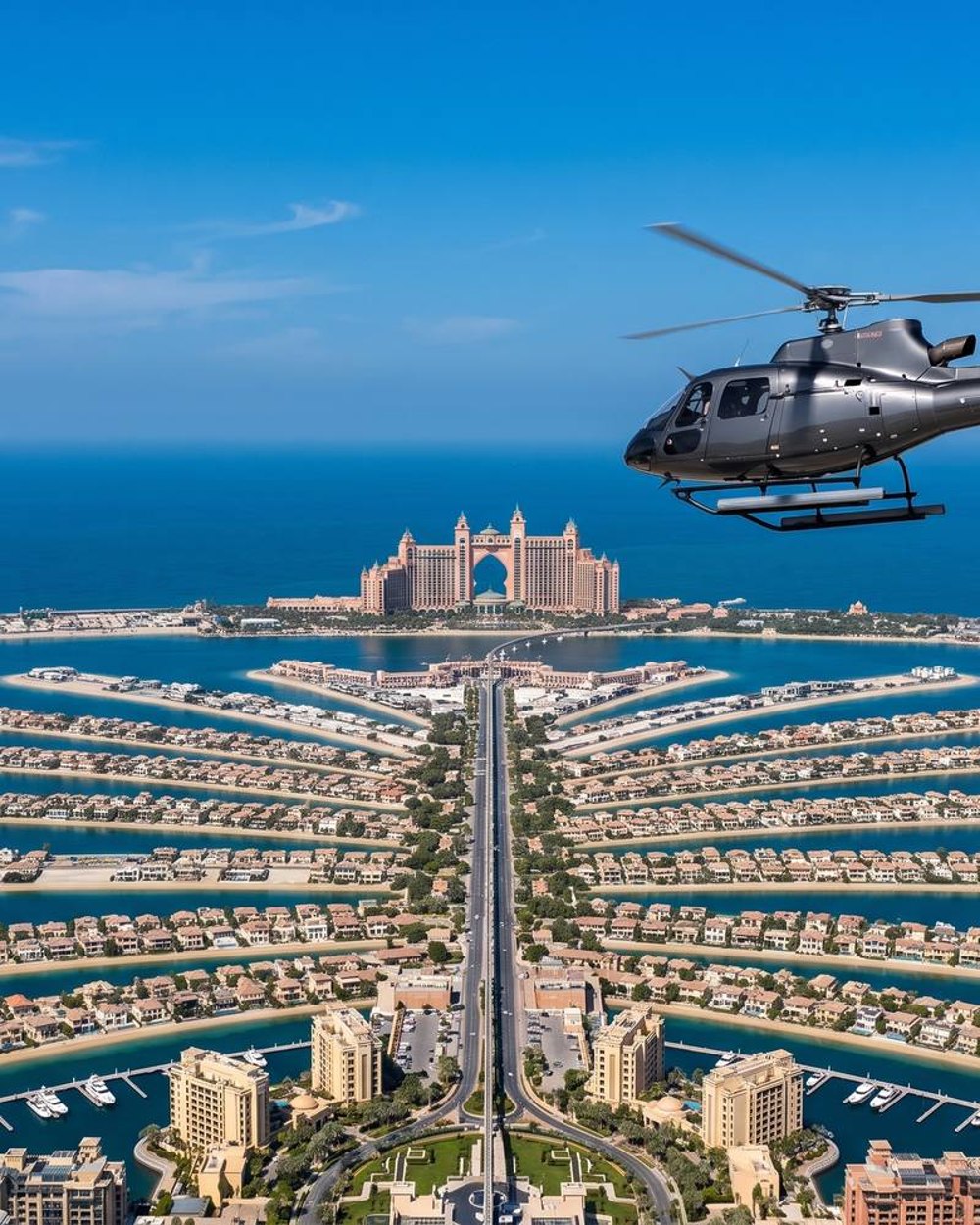 Helikopterflug ueber Palm Jumeirah