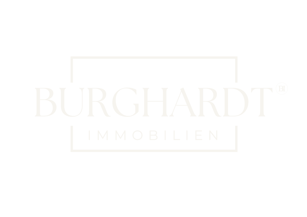 Burghardt Immobilien Logo auf grünem Hintergrund.