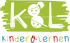 KO&L auf grünem Hintergrund, darunter "kinder & lernen" in bunten Buchstaben.