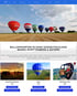 Heißluftballons mit Logos wie "Ehrmann" und "RE/MAX" stehen auf einem Feld unter blauem Himmel.