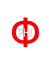 Videoproduktion TN Production - Rotes Phi-Symbol mit den weißen Buchstaben PHI in der Mitte