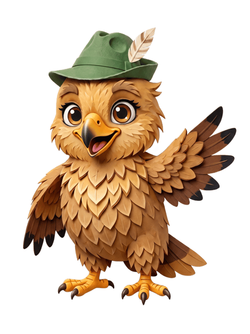 Goldi der Goldene Adler Maskottchen Hotel Adler Ehingen