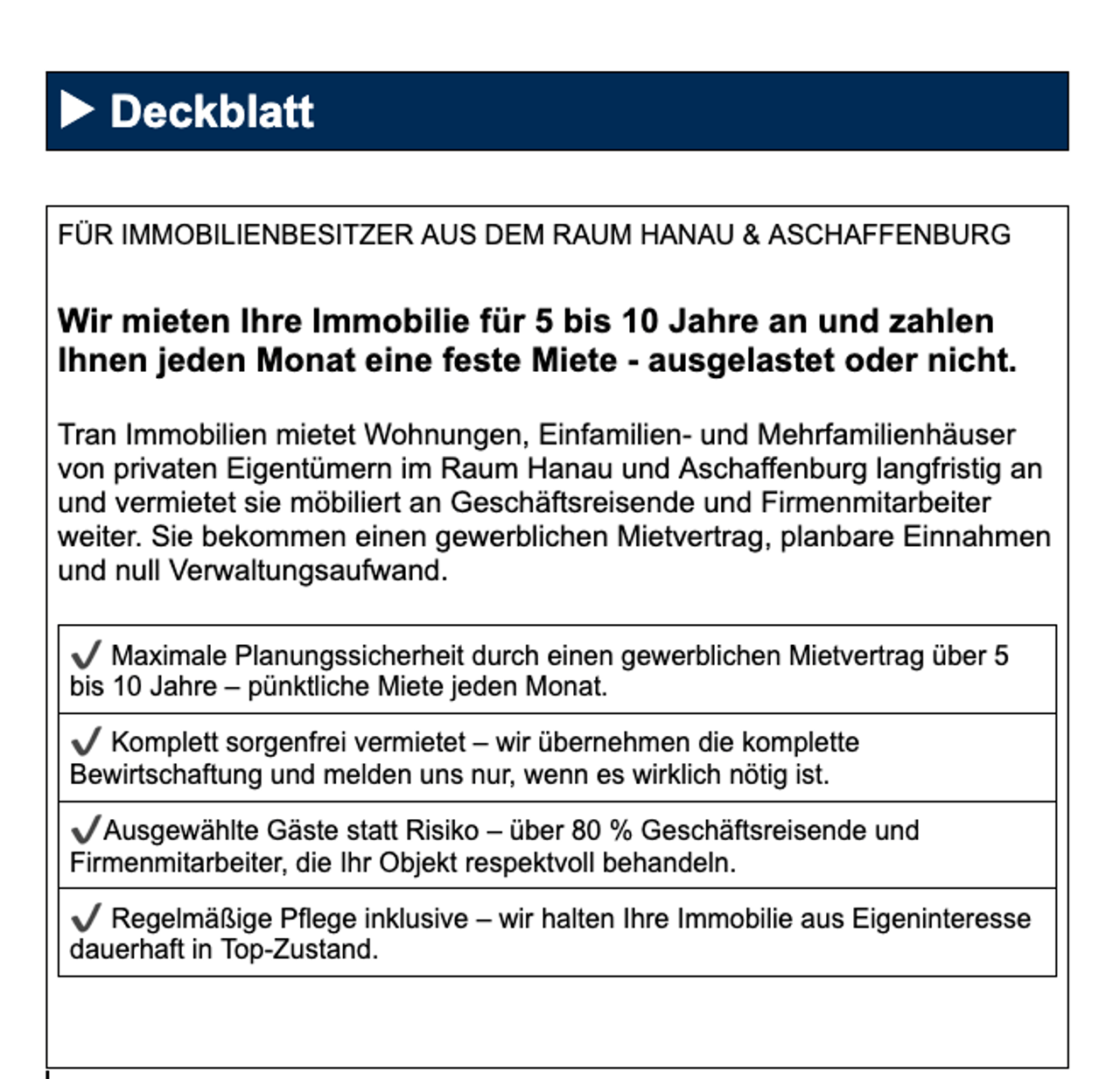 PDF-Report Deckblatt