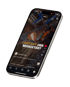 Ein Smartphone zeigt eine Instagram-Rolle mit dem Text „CONTENT DER BEGEISTERT“ und Funkenflug.