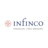 Logo von Infinco, Financial Lines Brokers, mit einem roten Sternsymbol in einem Kreis.