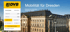 Website der DVB mit Suche für Verbindungen und Haltestellen, Text "Mobilität für Dresden" und historischem Gebäude.