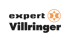 expert Villringer Logo mit orangem Sternsymbol auf grünem Hintergrund.