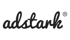 Adstark-Logo in schwarzer Schreibschrift auf weißem Hintergrund mit eingetragenem Warenzeichen (R).