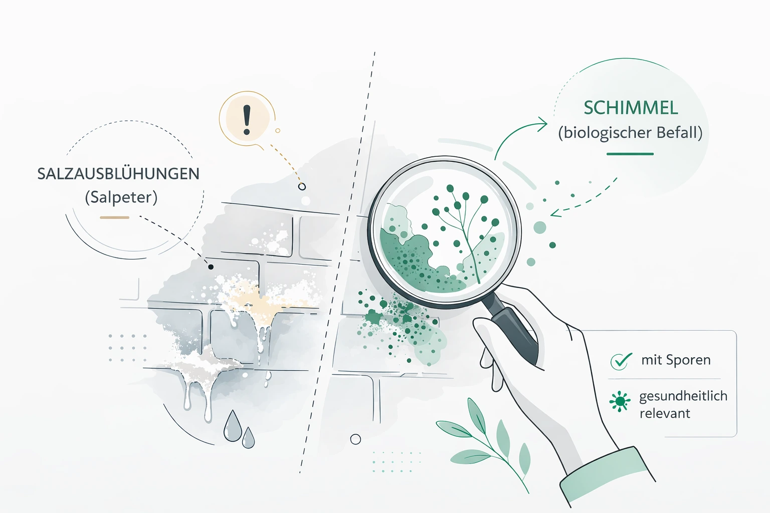 Salzausblühungen Salpeter