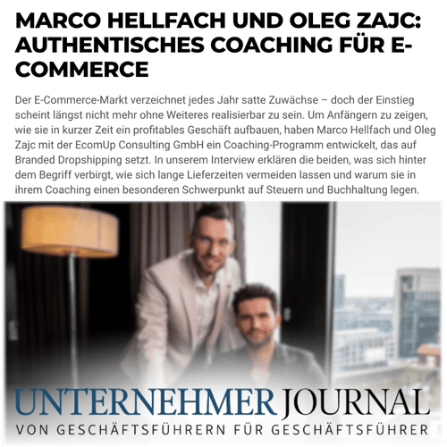 Artikel-Vorschau UnternehmerJournal