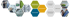 Hexagon-Grafik zu Gebäudeautomation, Schaltanlagenbau und Energiemanagement von der Planung bis zur Fernwartung.