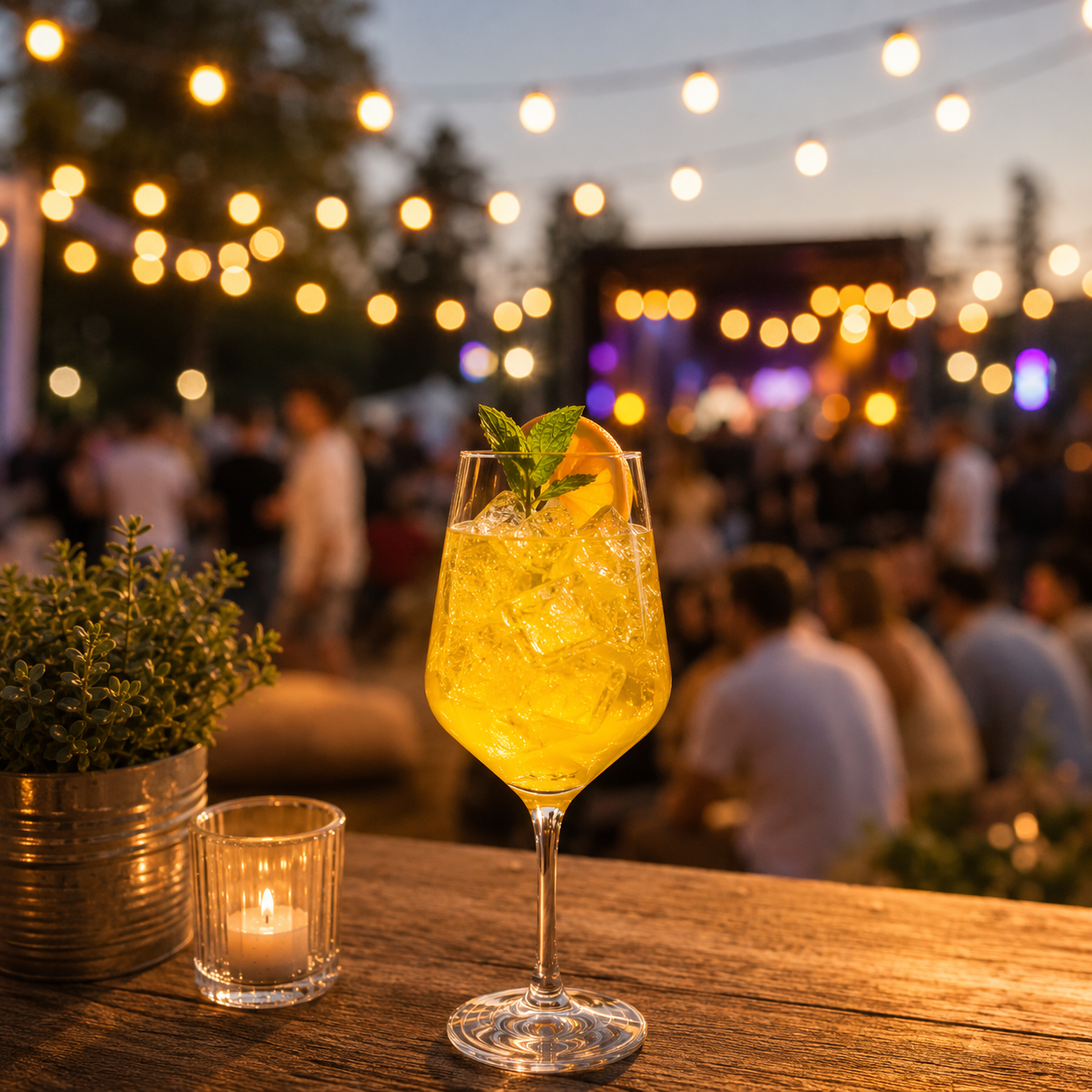 Festivalgelände am Abend