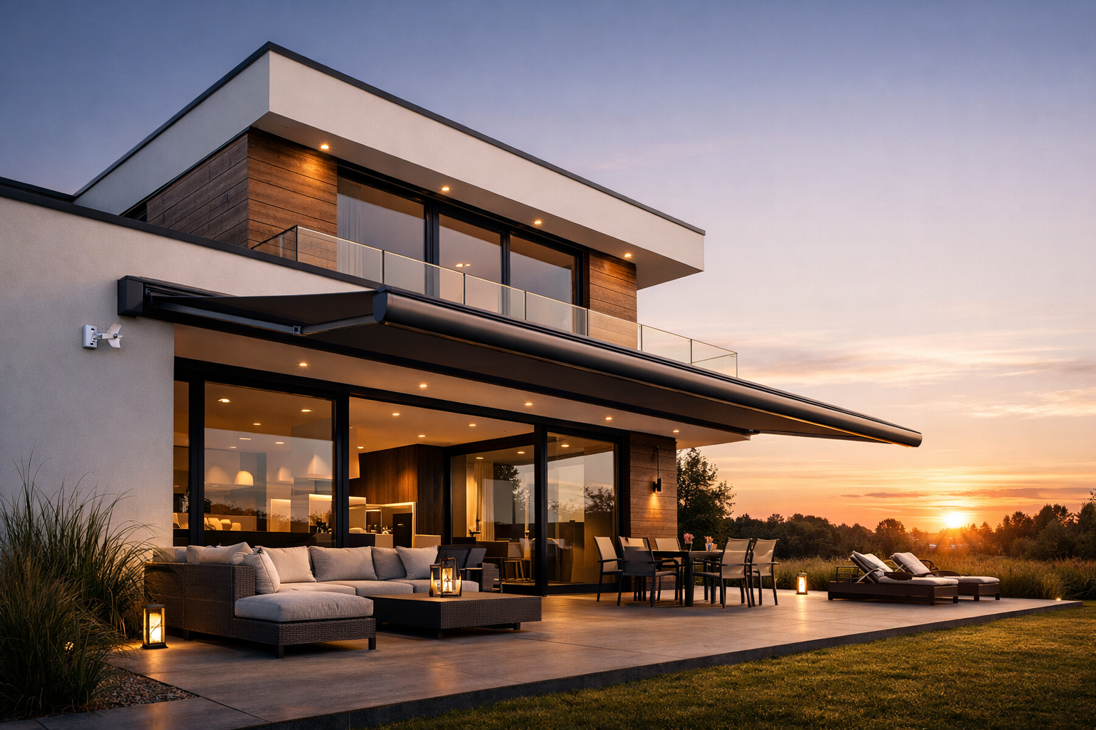 Modernes Haus Markise Integration Bremen