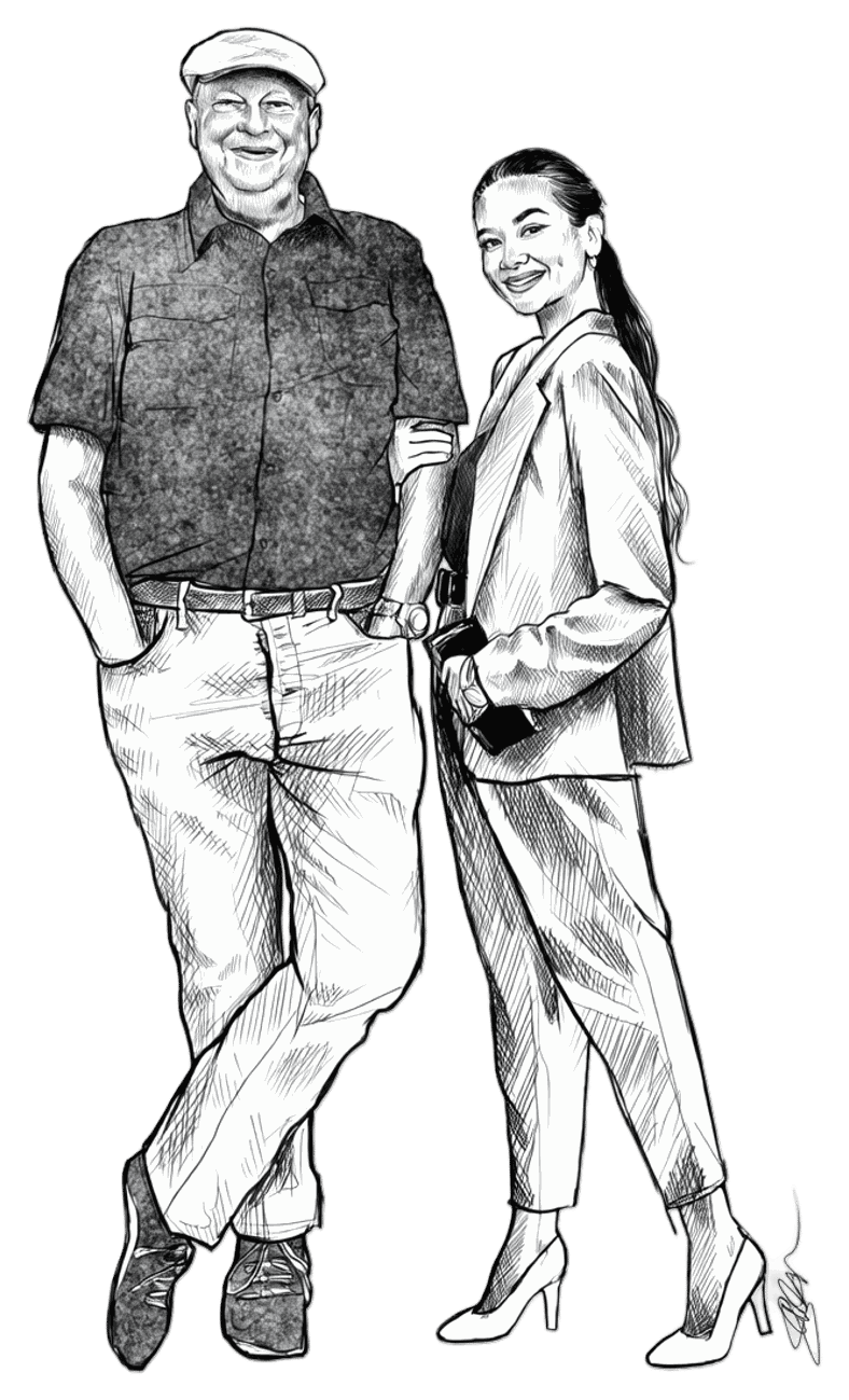 Zeichnung von Thomas S. Weber und seiner Tochter Theresa Weber