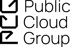 Logo der Public Cloud Group mit einem stilisierten „PCG“-Symbol.