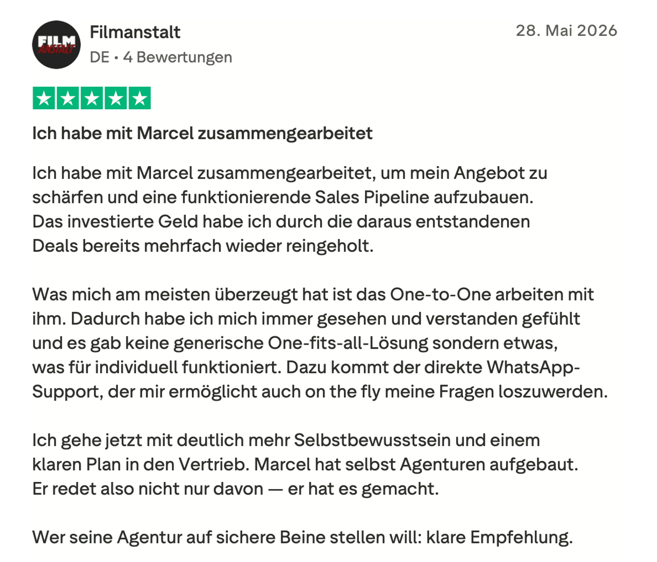 Kundenbewertung