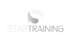 Graues STAR TRAINING Logo auf dunkelgrünem Hintergrund.