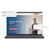 Laptop zeigt Website-Editor mit Heizungstechnik-Thema, Code-Elementen wie head und body sowie SEO-Optionen.