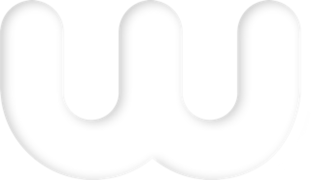 Weißes, abgerundetes "W"-Logo auf dunkelgrünem Hintergrund.